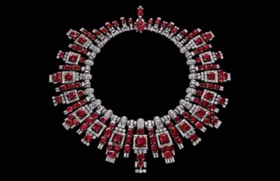 al thani collezione gioielli collier rubini cartier