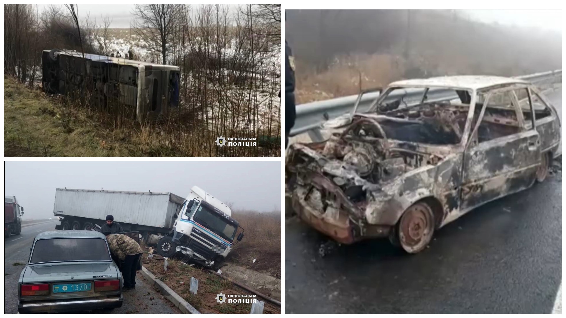 V Odesskoy oblasti 5 DTP na 20 km, vyletel v kyuvet reysovyy avtobus